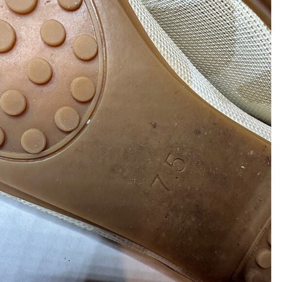 Rothy Style Size 7.5 Beige Tan Camo Print Round Toe Slip On Flats Casual Office - Picture 7 of 8